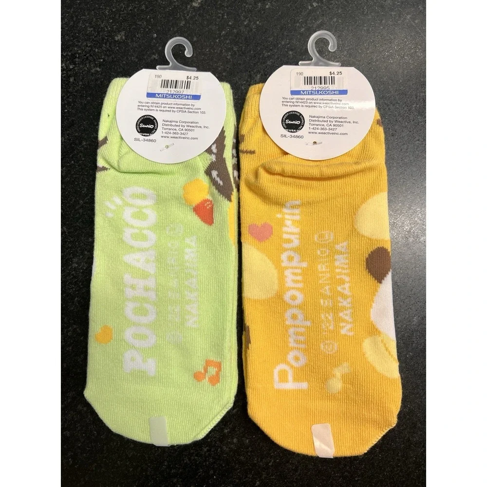 Sanrio Pochacco & Pom Pom Purin Ankle‎ Socks US 5.5–7 | New w/ Tags | Kawaii